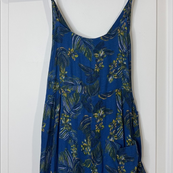 Free People Floral Romper Pants Blue Women’s Size 2 - Picture 7 of 16